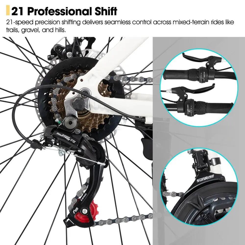 Dames Heren Mountainbike 26/27,5 inch 21V Aluminium Schijfremmen 4/6