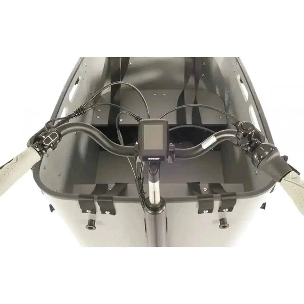 Carry 2 - Elektrische bakfiets - 250W - middenmotor - Grijs - Kettingslot cadeau 4/5