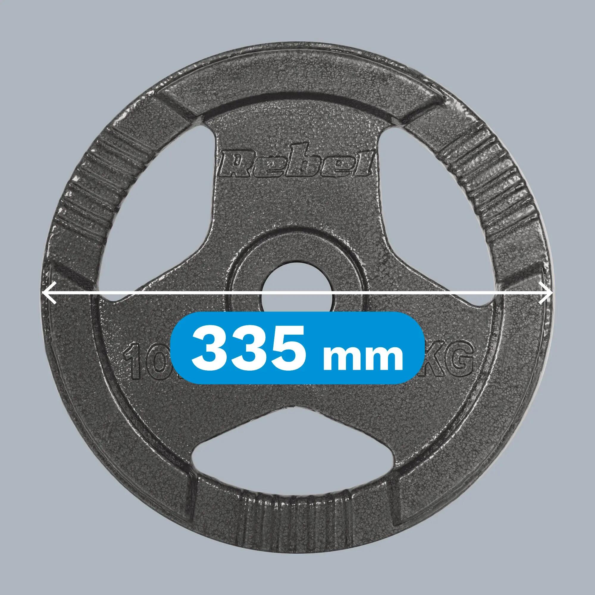 Obciążenie żeliwne olimpijskie zestaw 2x10kg otwór 51mm talerze Rebel 7/7