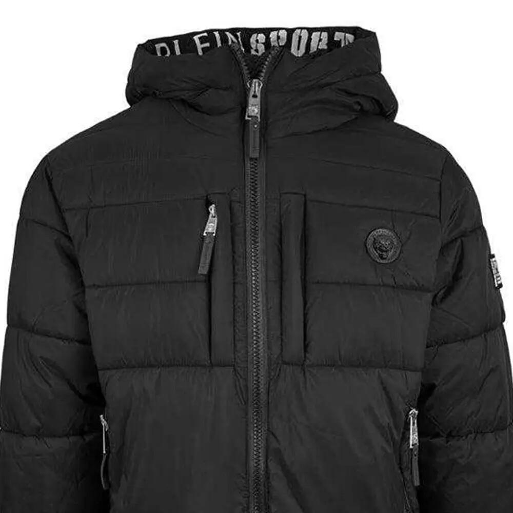 Steppjacke für , Wattiert, Leger, Lang Herren Schwarz 3/4
