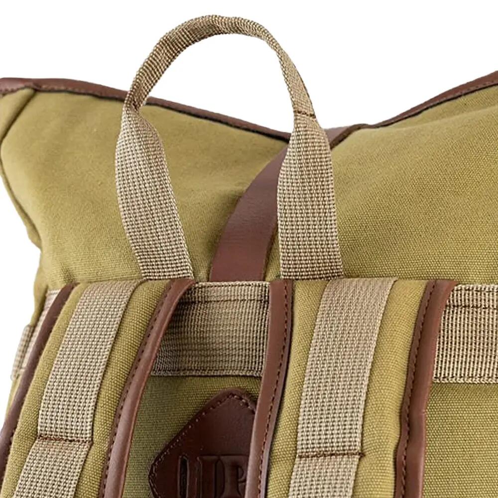 Leather Detailing Fold Up Rucksack (Fawn) 6/6