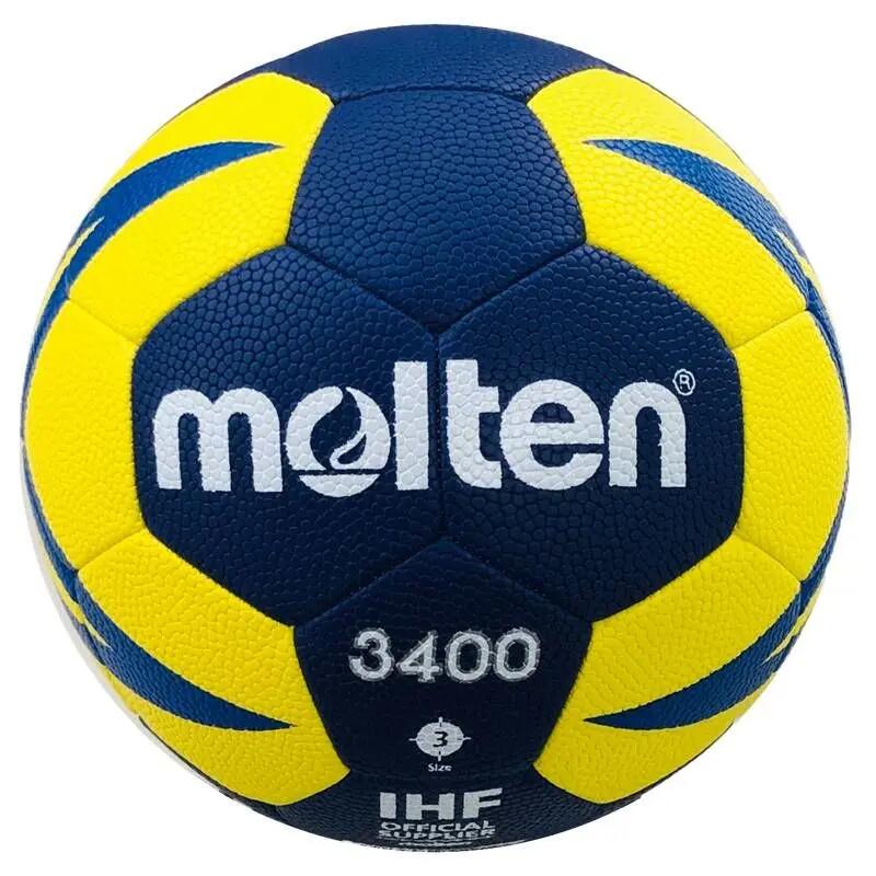 Pachet 7 mingi handbal Molten H3X3400 aprobate IHF, marime 3 + pompa si sac 2/3