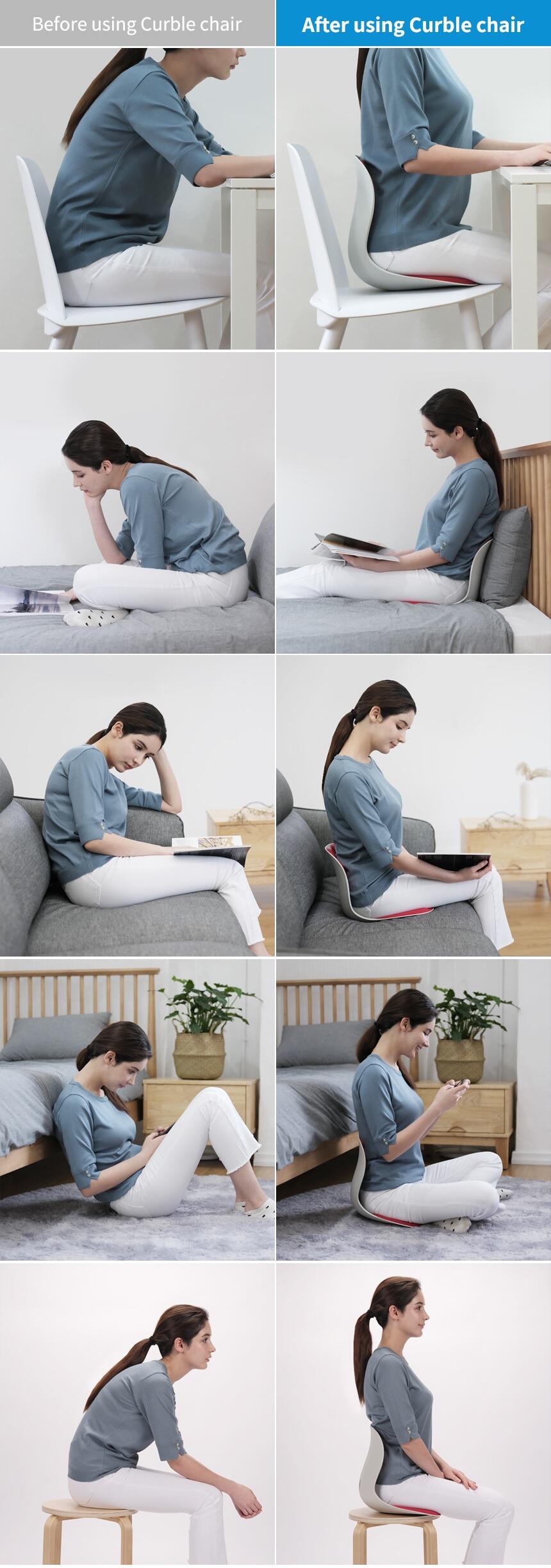 Curble Support Chair WIDER Good Posture comfortable seat