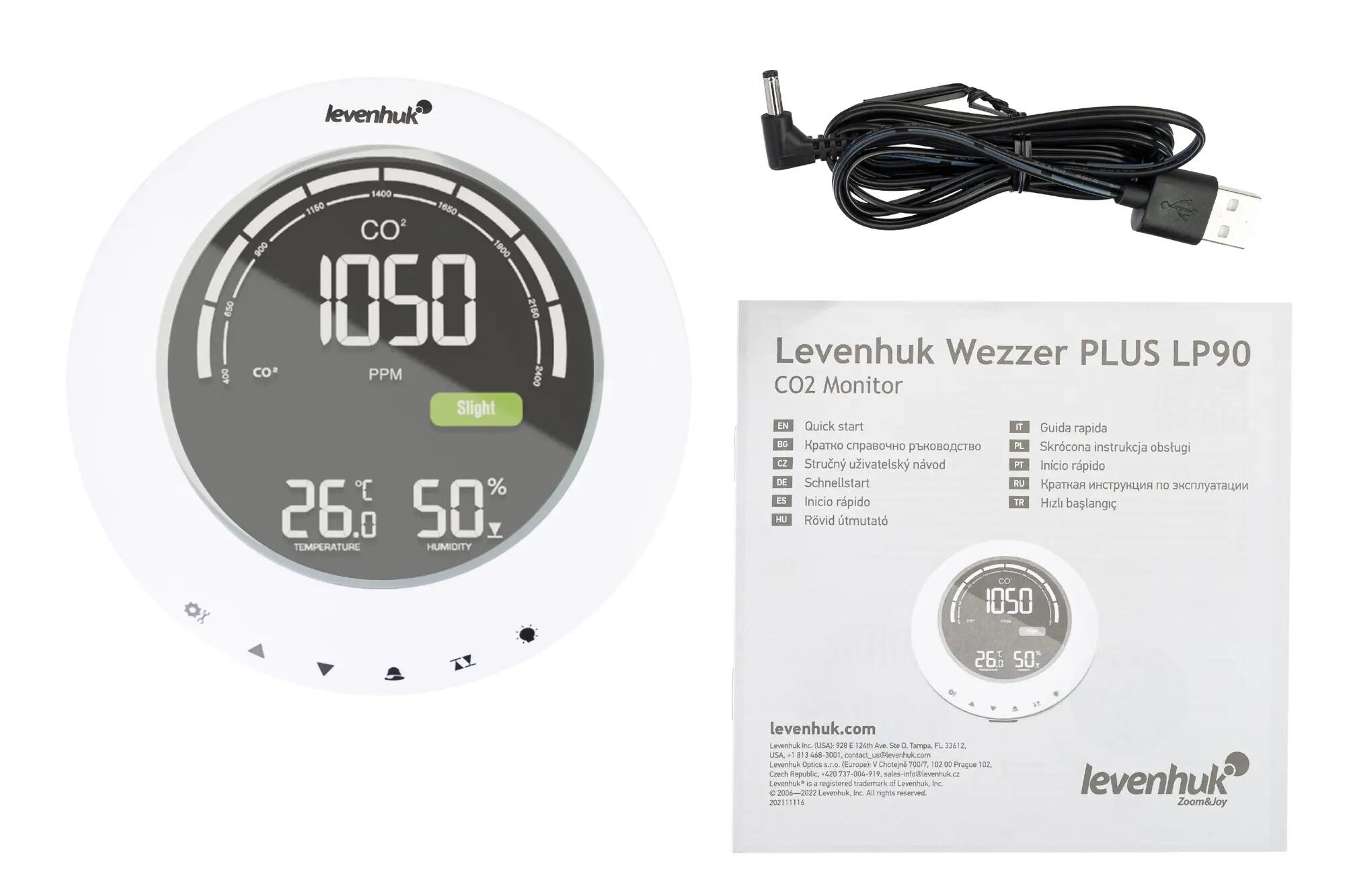 Monitor de CO2 Wezzer PLUS LP90 Levenhuk 3/8