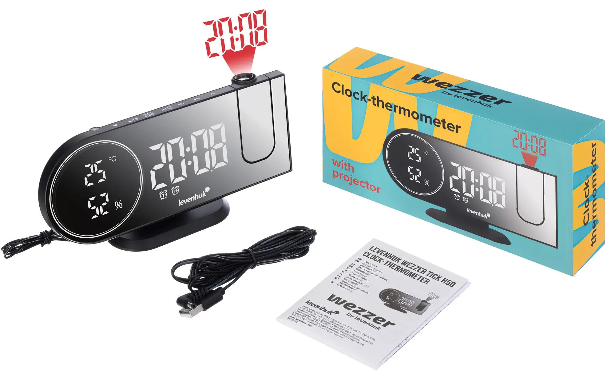 Klok-thermometer - multifunctie - Wezzer Tick H50 - zwart 2/10