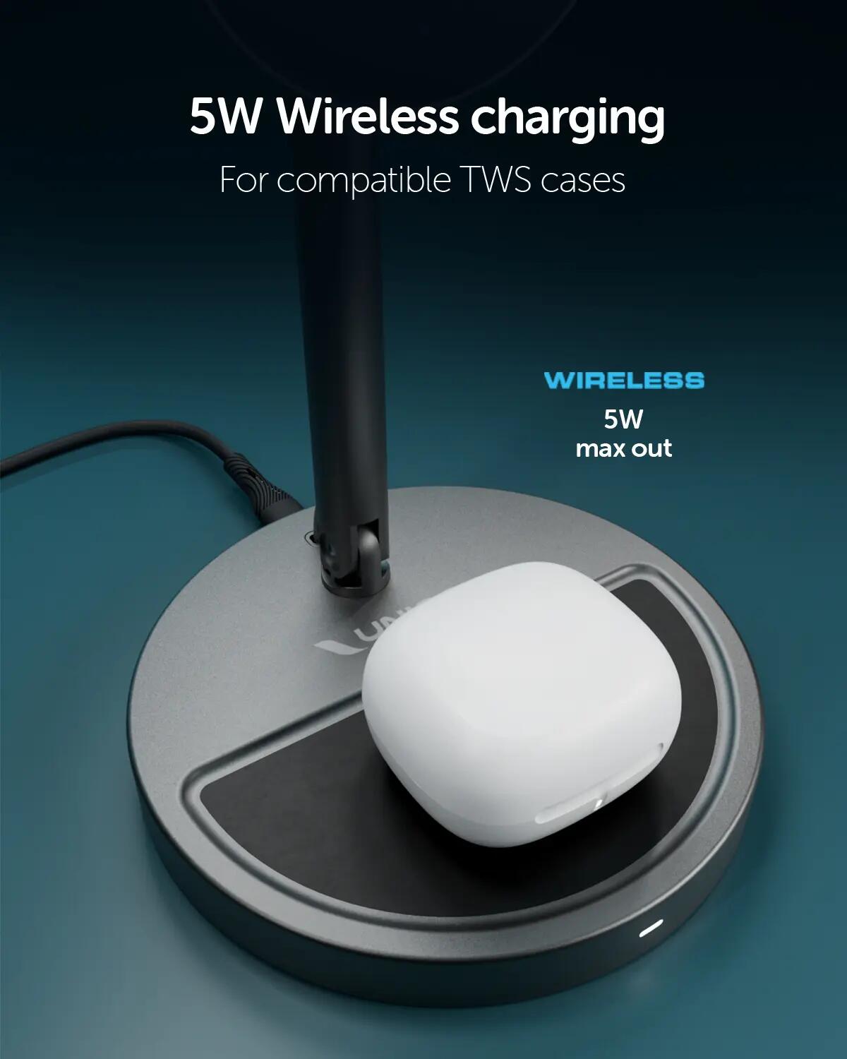 Station de Recharge Sans Fil 2en1 Pliable Qi2 35W, Chargeur USB-C 45W, Câble 5/7