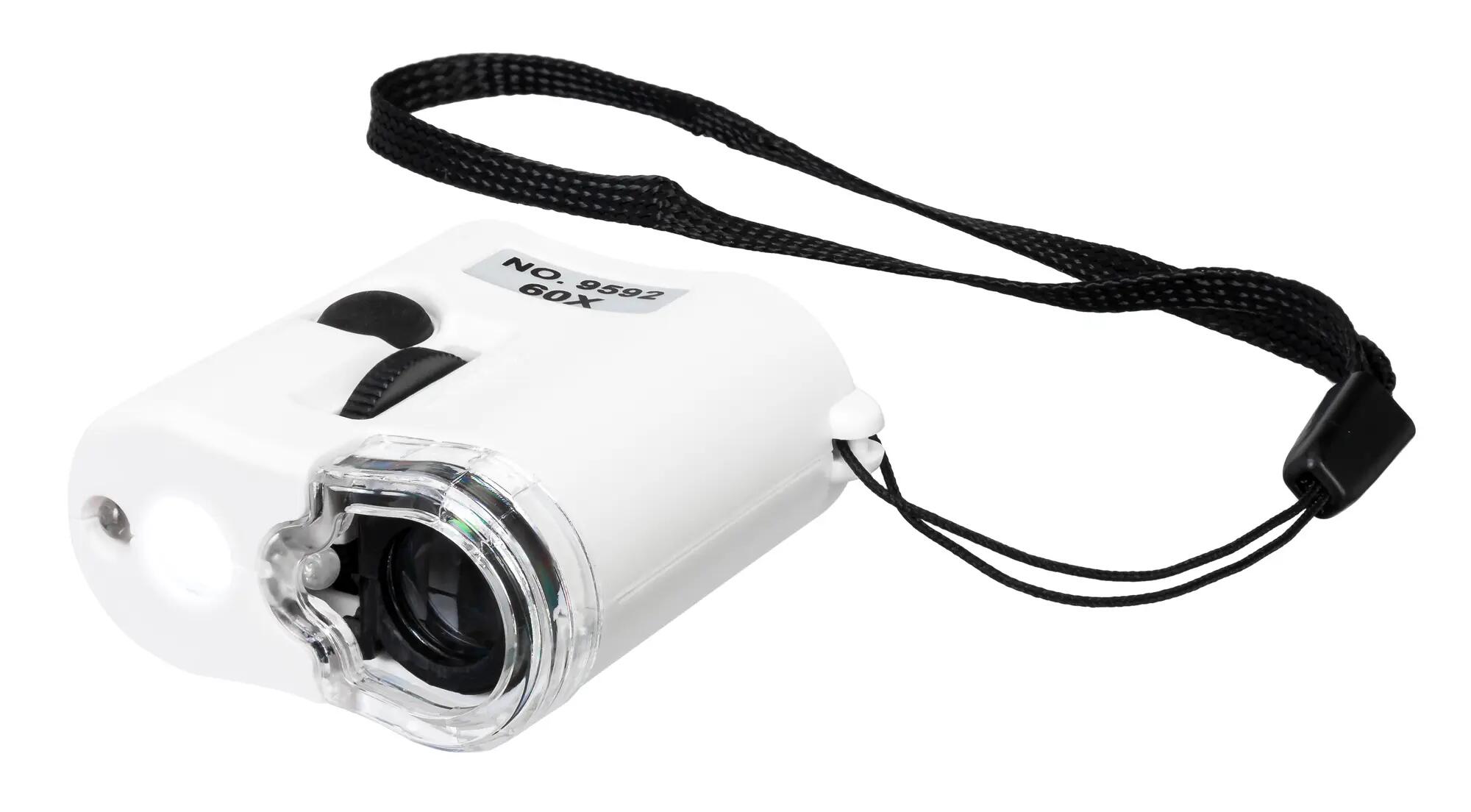 Microscopio tascabile Levenhuk Zeno Cash ZC2 - 60x, luci LED e UV, nero 9/11