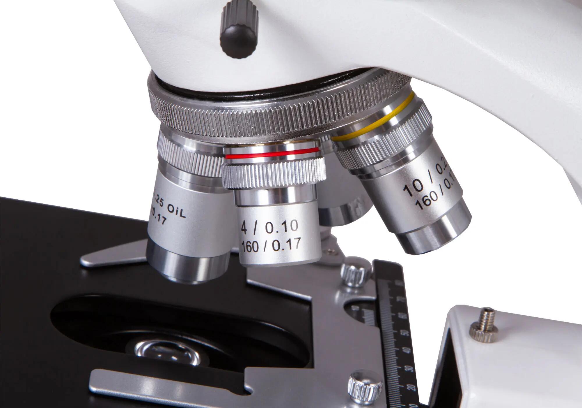 Microscopio monoculare da laboratorio - 40–1000x - Levenhuk MED 10M - Nero 12/15
