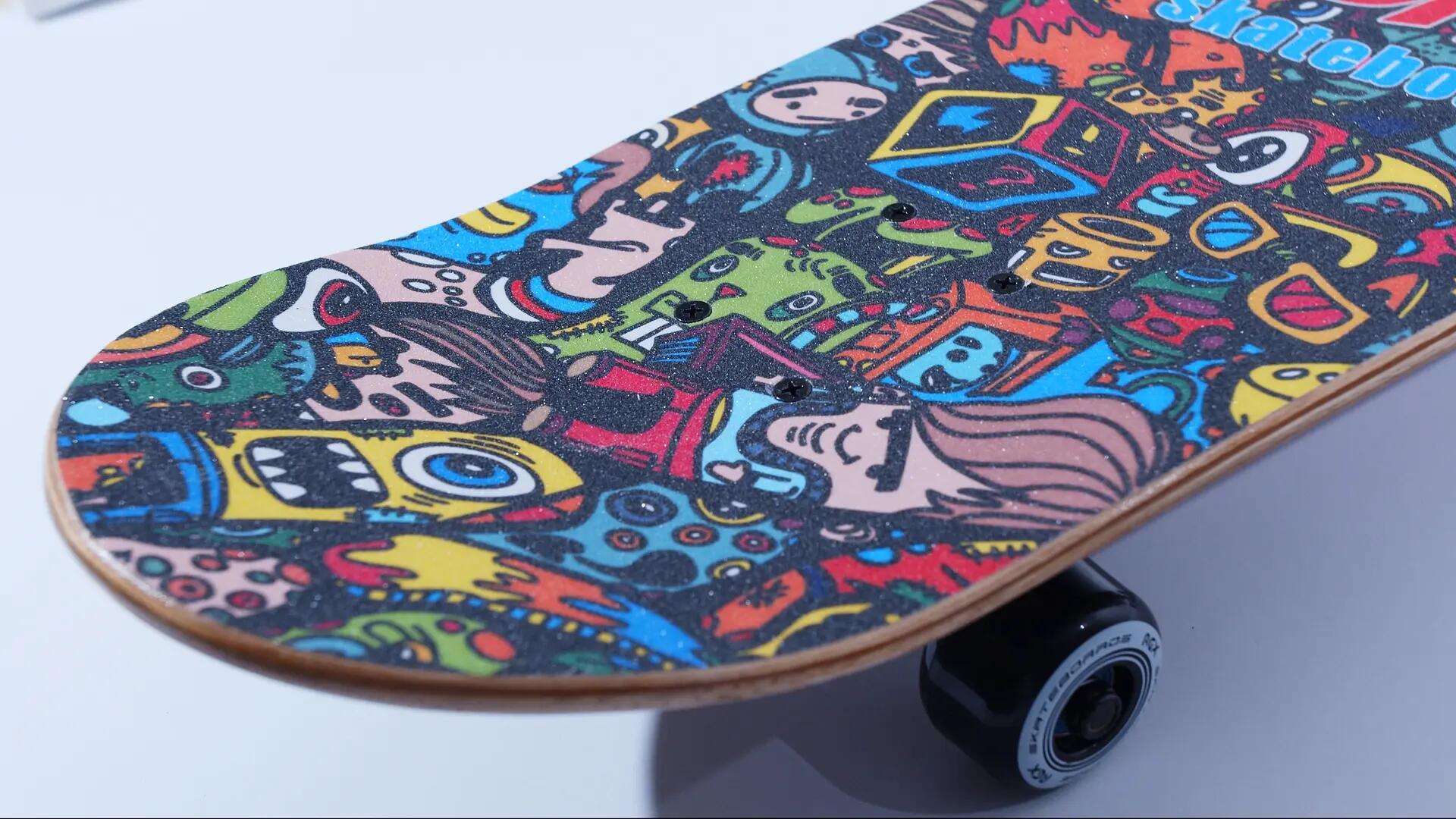 Skateboard in Acero per Bambini e Adulti Principianti 31” Double Kick 9/14