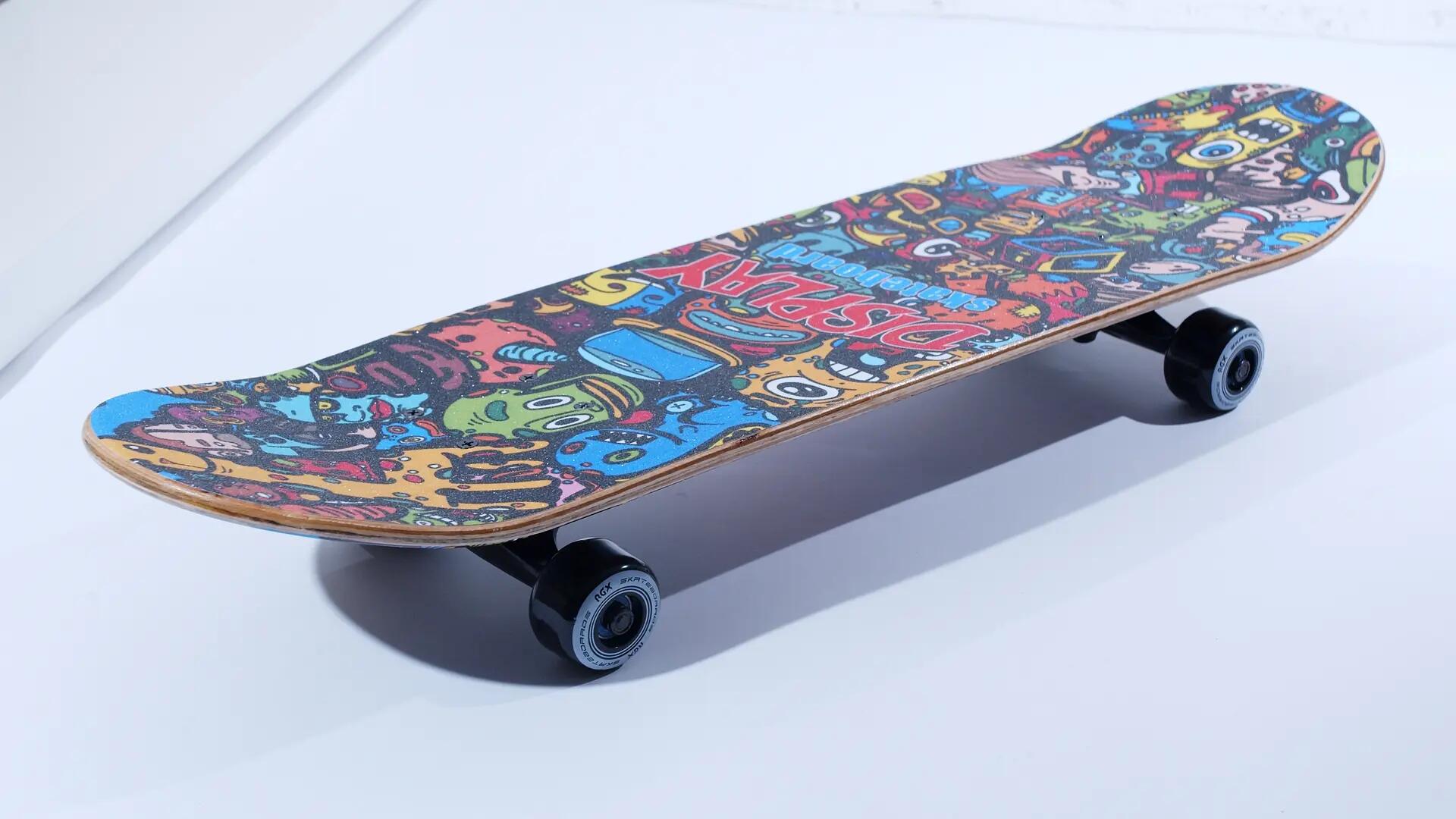 Skateboard in Acero per Bambini e Adulti Principianti 31” Double Kick 8/14