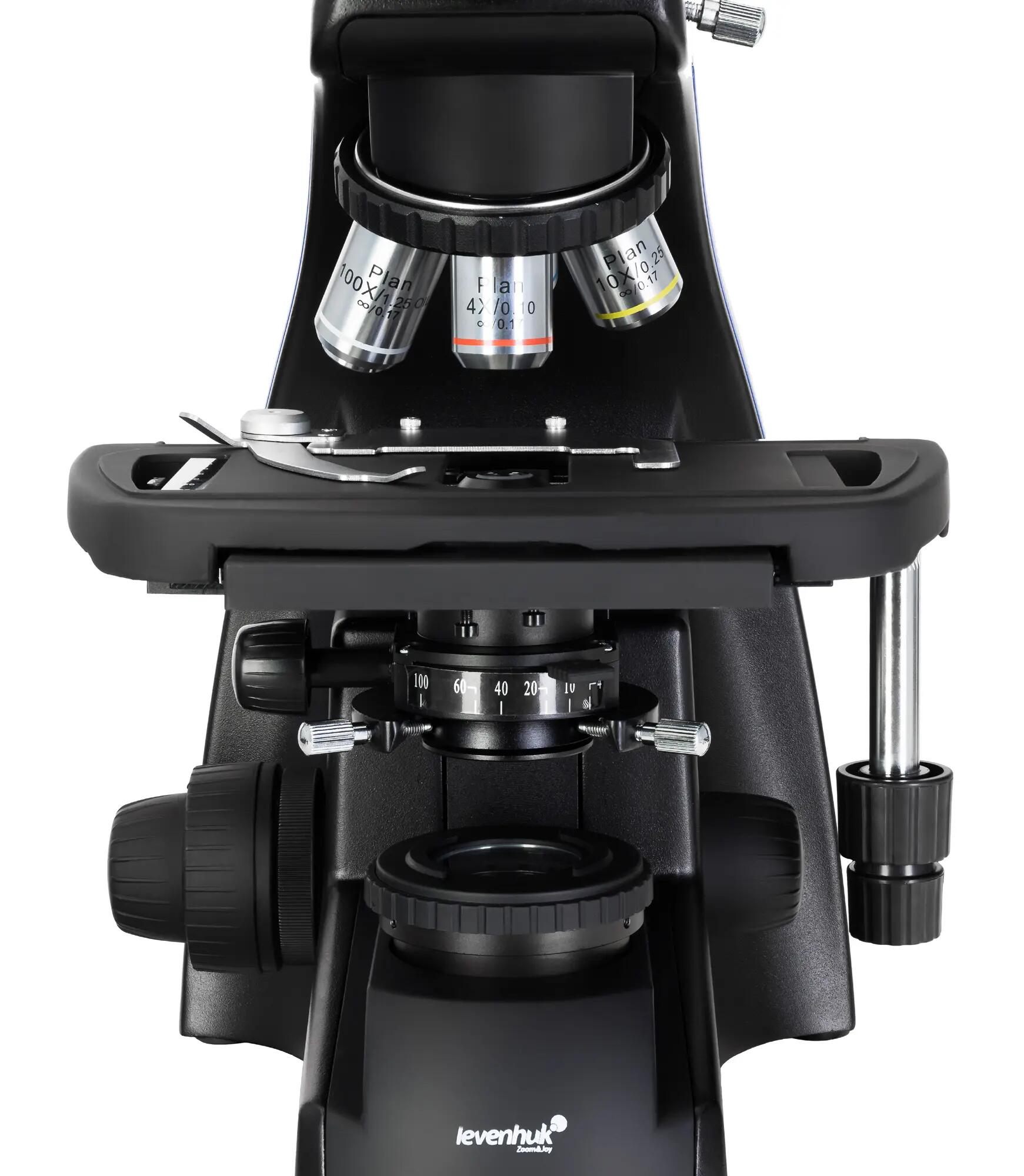 Microscopio biologico trinoculare - Obiettivi plan achromatici - Nero 7/11