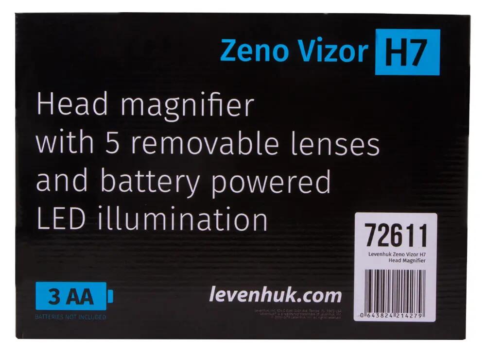 Unisex - Stirnlupe - wechselbare Linsen, led - H7 - schwarz 14/15