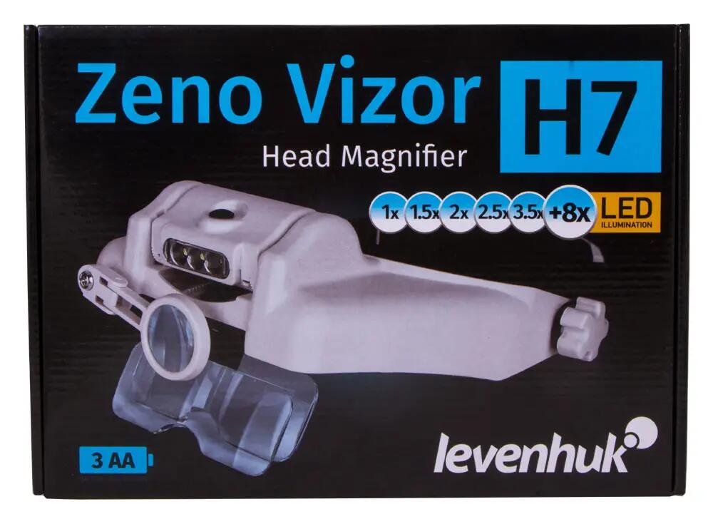 Unisex - Stirnlupe - wechselbare Linsen, led - H7 - schwarz 13/15