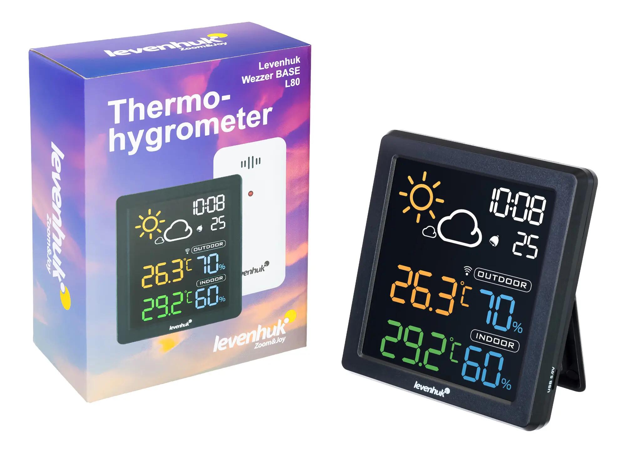 Termohigrómetro Wezzer BASE L80 - Negro 2/11