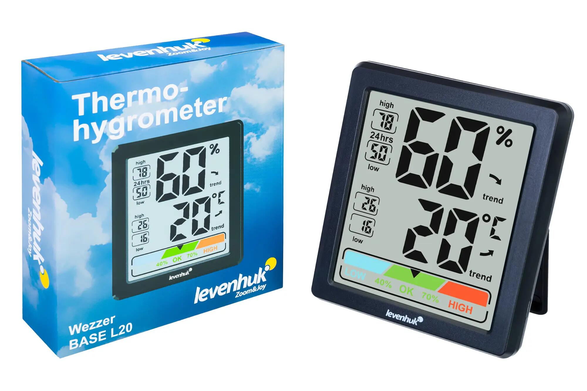 Igrometro e termometro - Wezzer BASE L20 - Nero 2/7