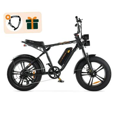 M20 - elektrische fatbike - 20 inch - 250w motor - wit - kettingslot cadeau