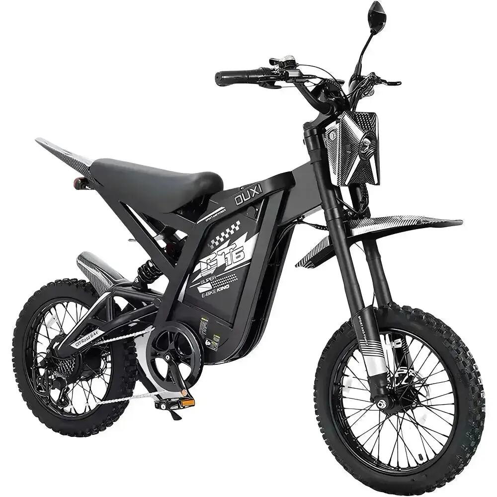 GT16 - Fatbike elettrica compatta - 16 pollici - 250W - 7 marce - Nero 3/3