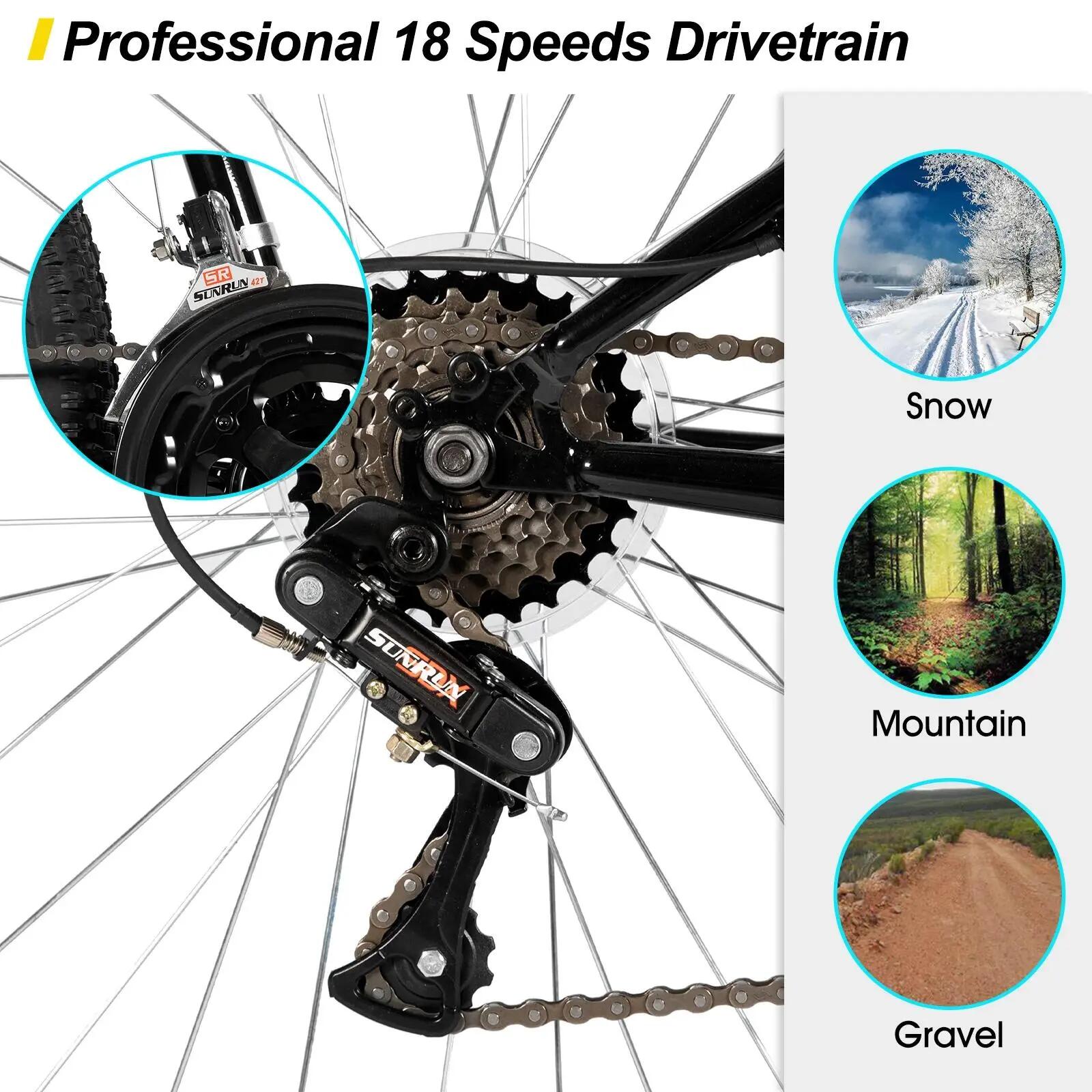 MTB Unisex 26/27.5/29 pulgadas Frenos V-Brake 18 Velocidades 5/6