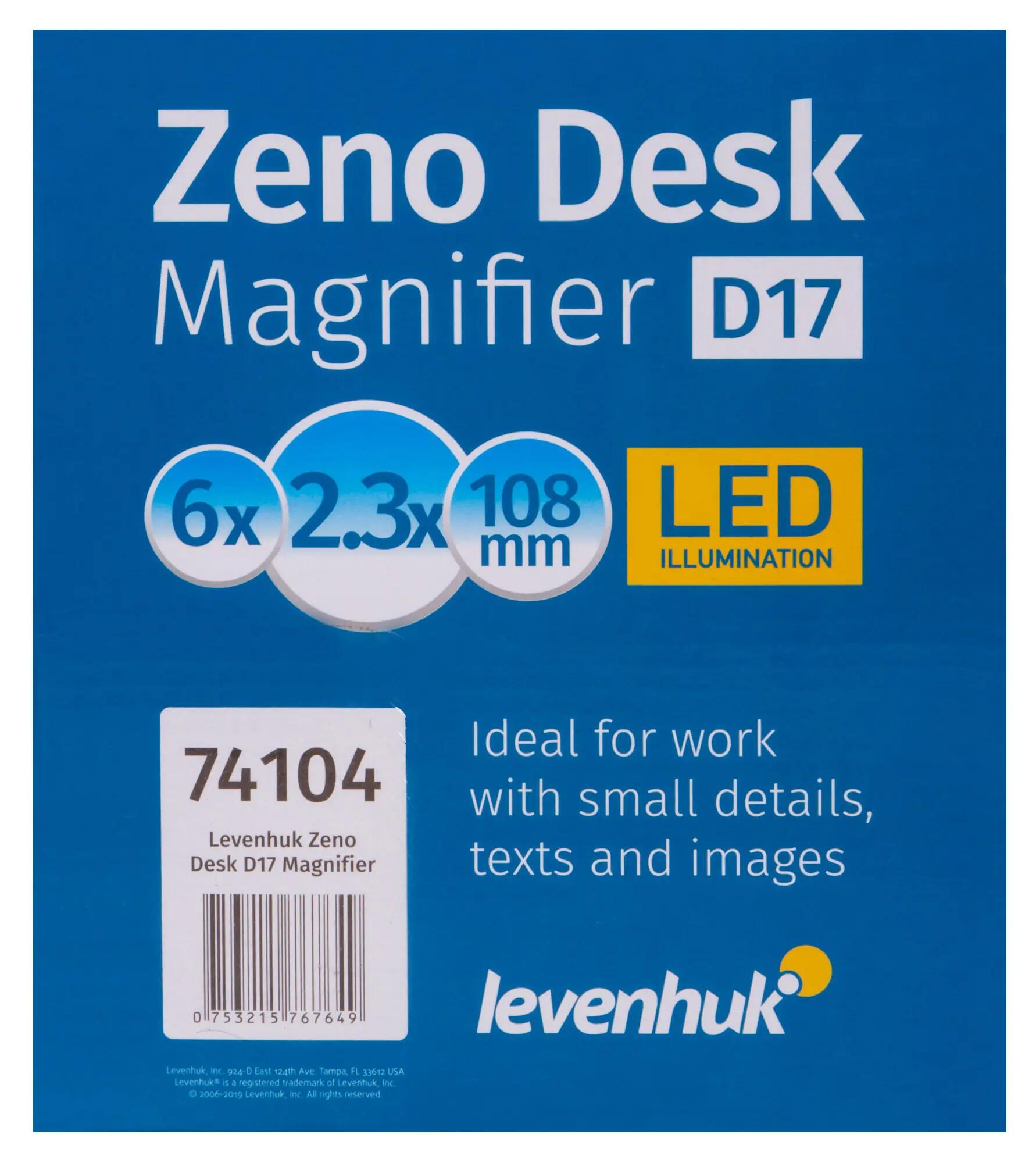 Lente d'ingrandimento da tavolo - 2,3/6x - Modello D17 - Nera 13/15