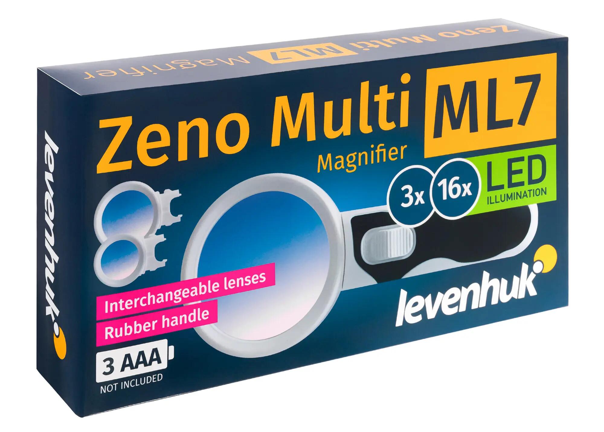 Lente d'ingrandimento - 2 lenti interc., LED - ML7 - Nero 10/10