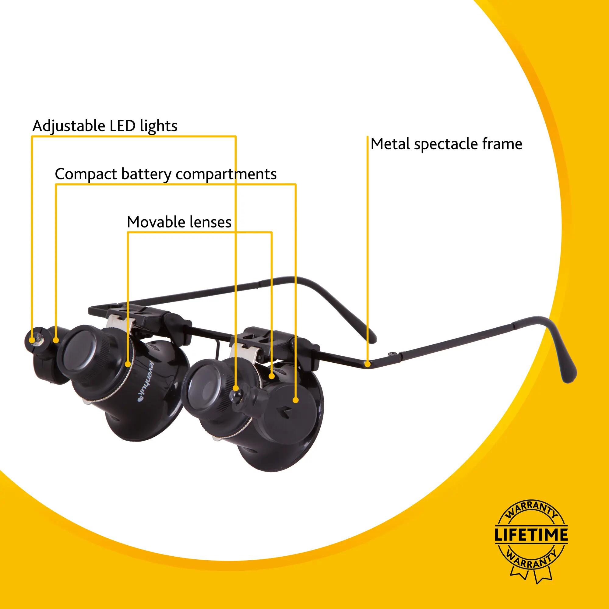 Lente d'ingrandimento da indossare - Precisione - Modello Zeno Vizor G2 - Nero 12/12