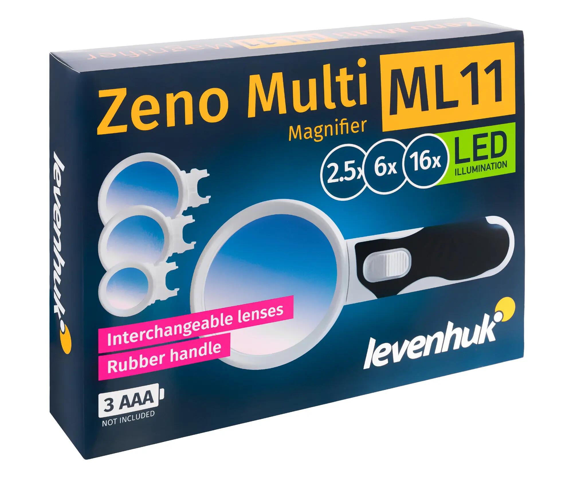 Lupe - Drei Wechsellinsen, LED - ML11 - schwarz 10/10