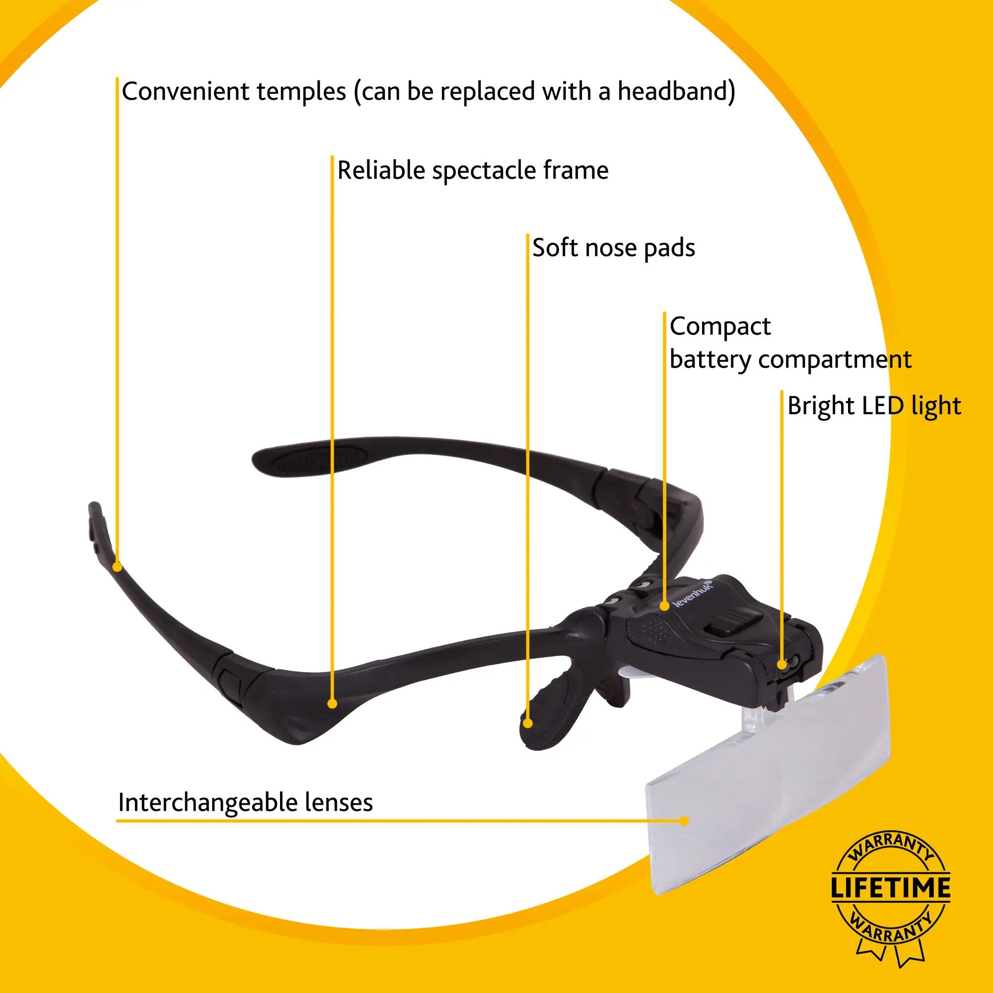 Lunettes grossissantes - Levenhuk Zeno Vizor G3 - Noir 12/12