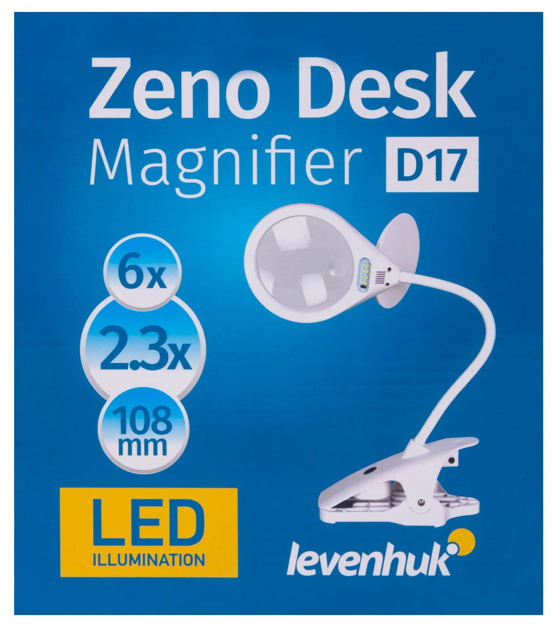Lente d'ingrandimento da tavolo - 2,3/6x - Modello D17 - Nera 12/15