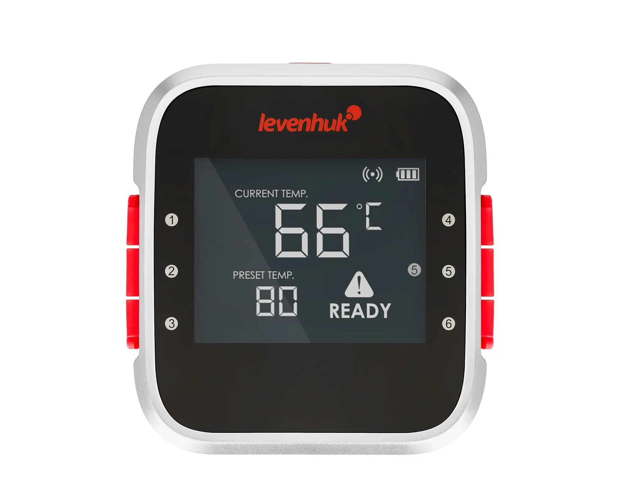 Termometro da cucina - Bluetooth - 3 sonde in acciaio - Wezzer Grill BT20 - Nero 14/15