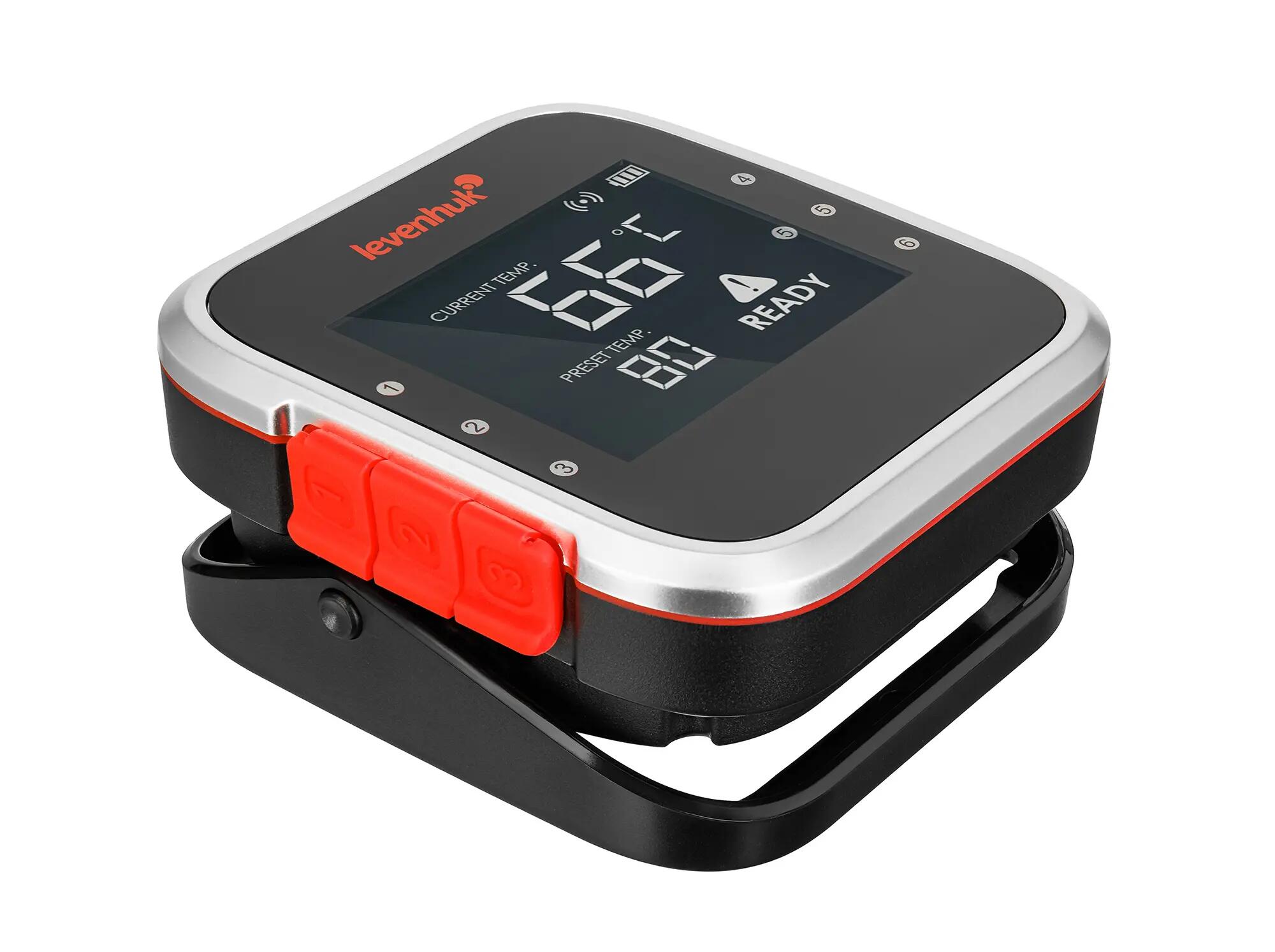 Termometro da cucina - Bluetooth - 3 sonde in acciaio - Wezzer Grill BT20 - Nero 10/15