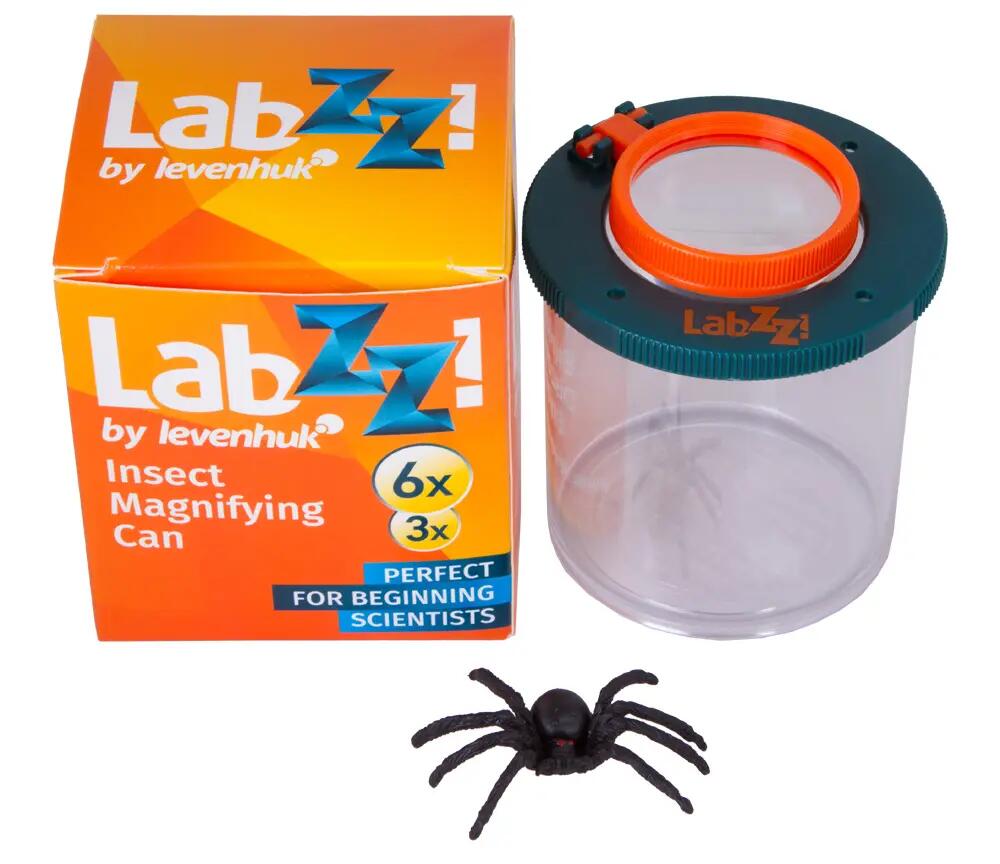 Contenitore per insetti - lente 6x+3x - LabZZ C1 - nero 8/9