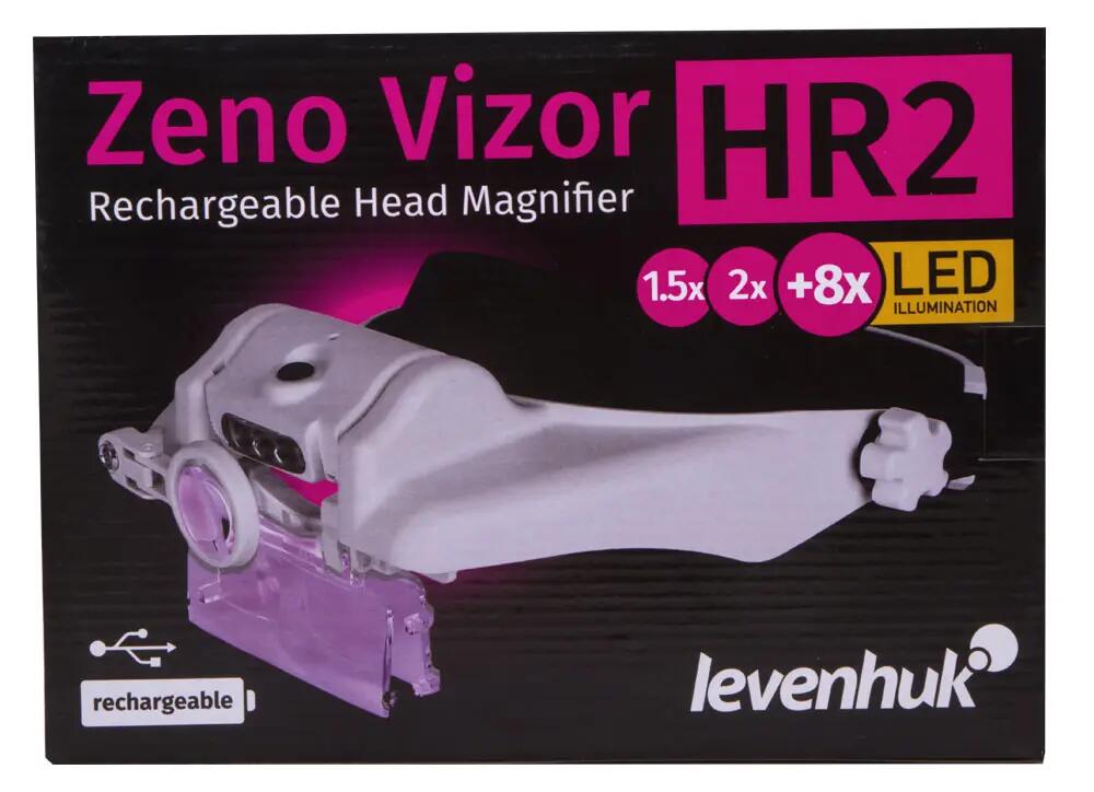 Lente frontale ricaricabile - Precisione, LED, Modello HR2 - Nero 11/14