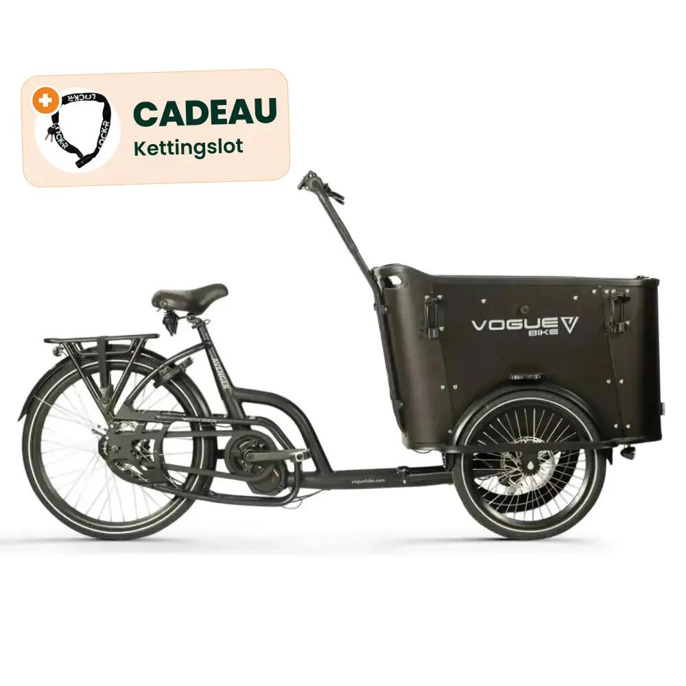 Avenger - Elektrische bakfiets - 20 inch - 250W - middenmotor 100 Nm - Zwart 1/4