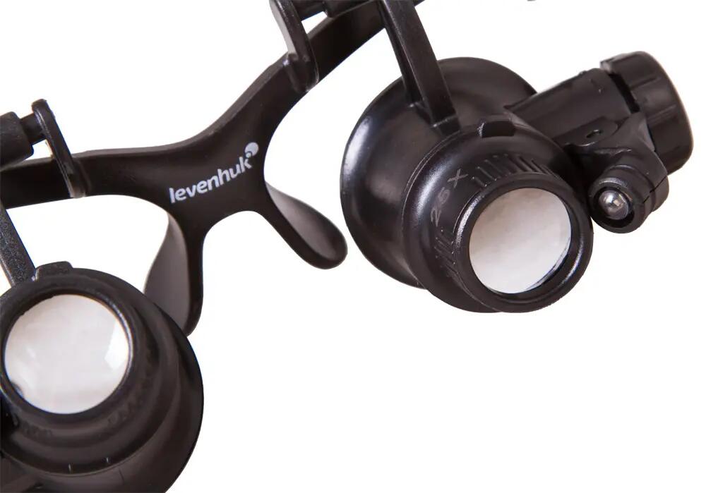 Levenhuk Zeno Vizor G4 vergrößernde Brille - 10x/15x/20x/25x - LED - Schwarz 10/13