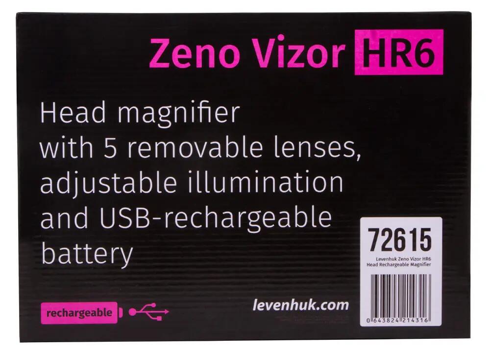Loupe frontale - rechargeable, led - zeno vizor hr6 13/15