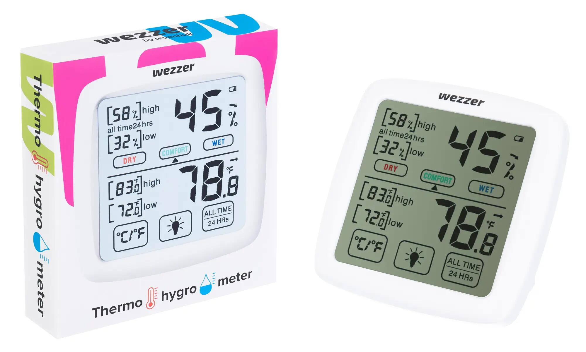 Thermo-hygrometer - Binnenklimaat - Wezzer Teo TH30 - Zwart 3/8