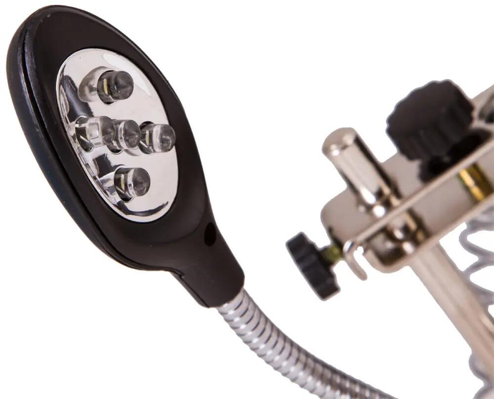Tischlupe - Präzision, LED-Beleuchtung, dritte Hand - Zeno Desk D11 - schwarz 12/15