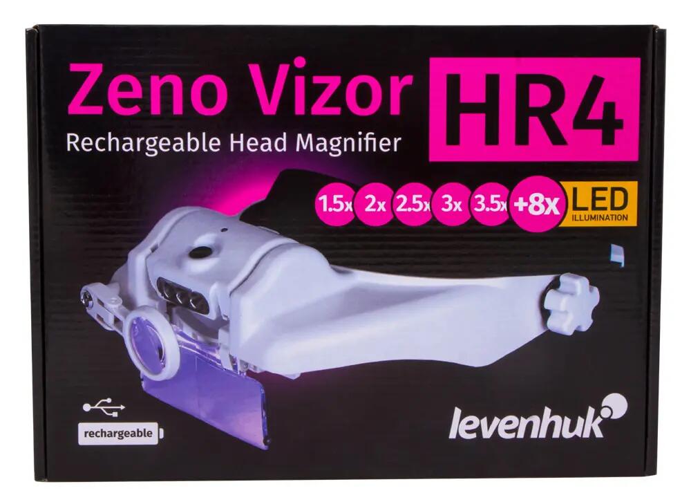 Kopflupe wiederaufladbar - Präzisionsarbeit - Levenhuk Zeno Vizor HR4 - schwarz 12/15