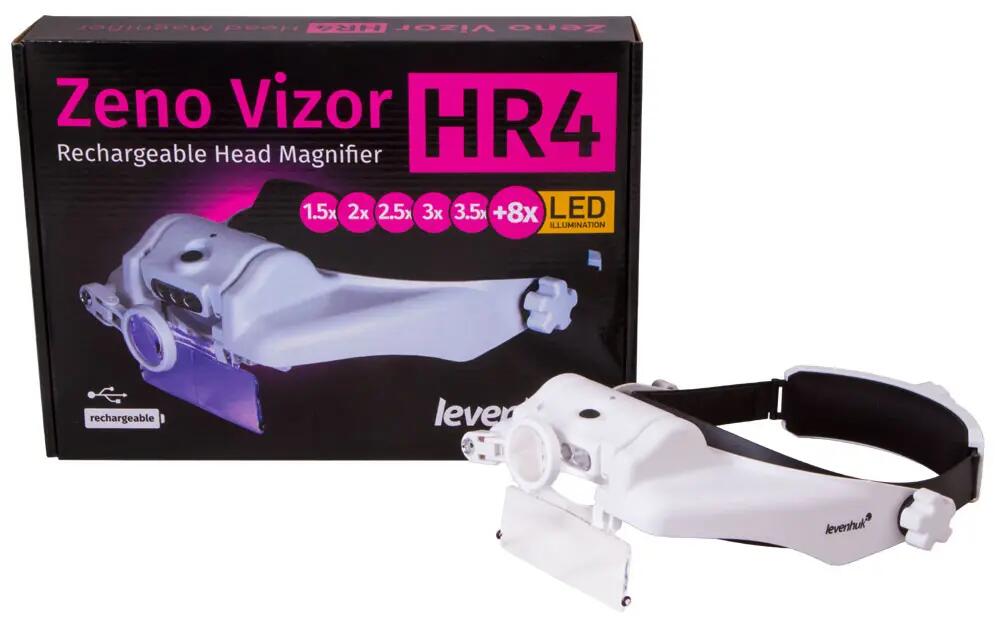 Kopflupe wiederaufladbar - Präzisionsarbeit - Levenhuk Zeno Vizor HR4 - schwarz 10/15