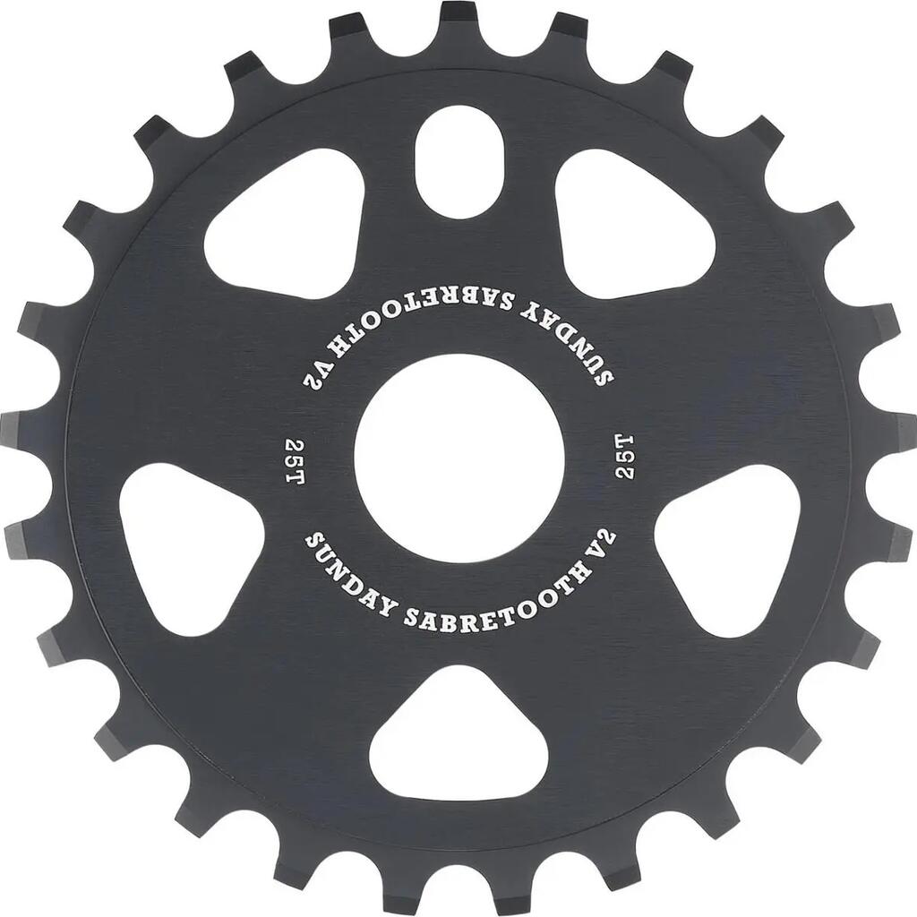 Sabretooth V2 front sprocket 6061-T6 black.