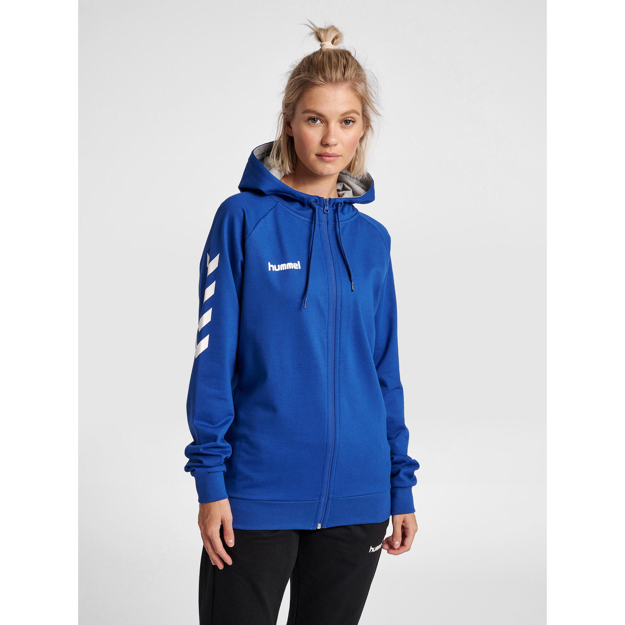 Hummel - Fermeture Éclair Zip Chaussure D'Intérieur Hmlgo Femme Hummel - Sweat-shirt - Blanc|bleu - 36 Xs - Decathlon