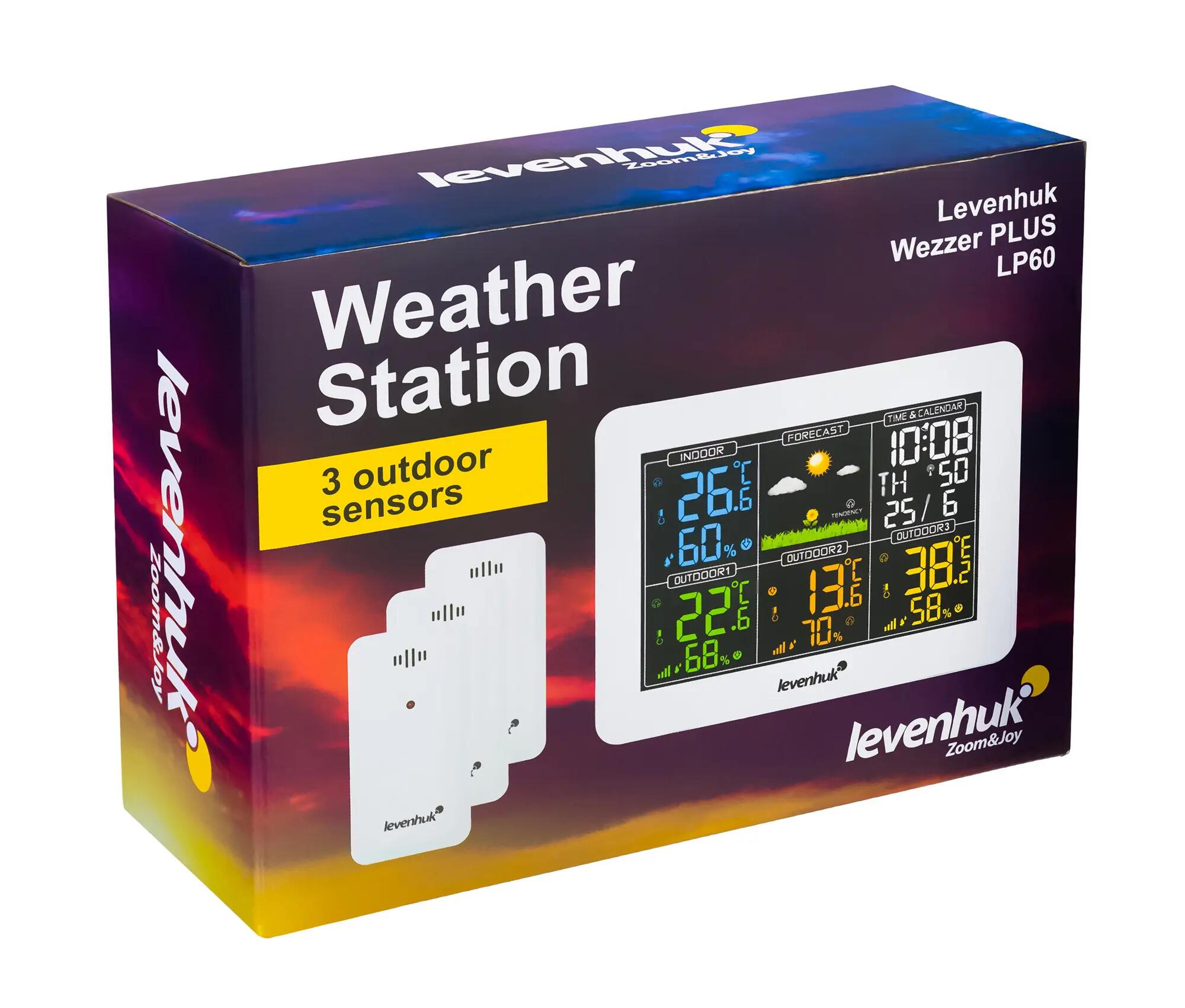 Estación meteorológica - 3 sensores - Wezzer PLUS LP60 - Negro 11/11