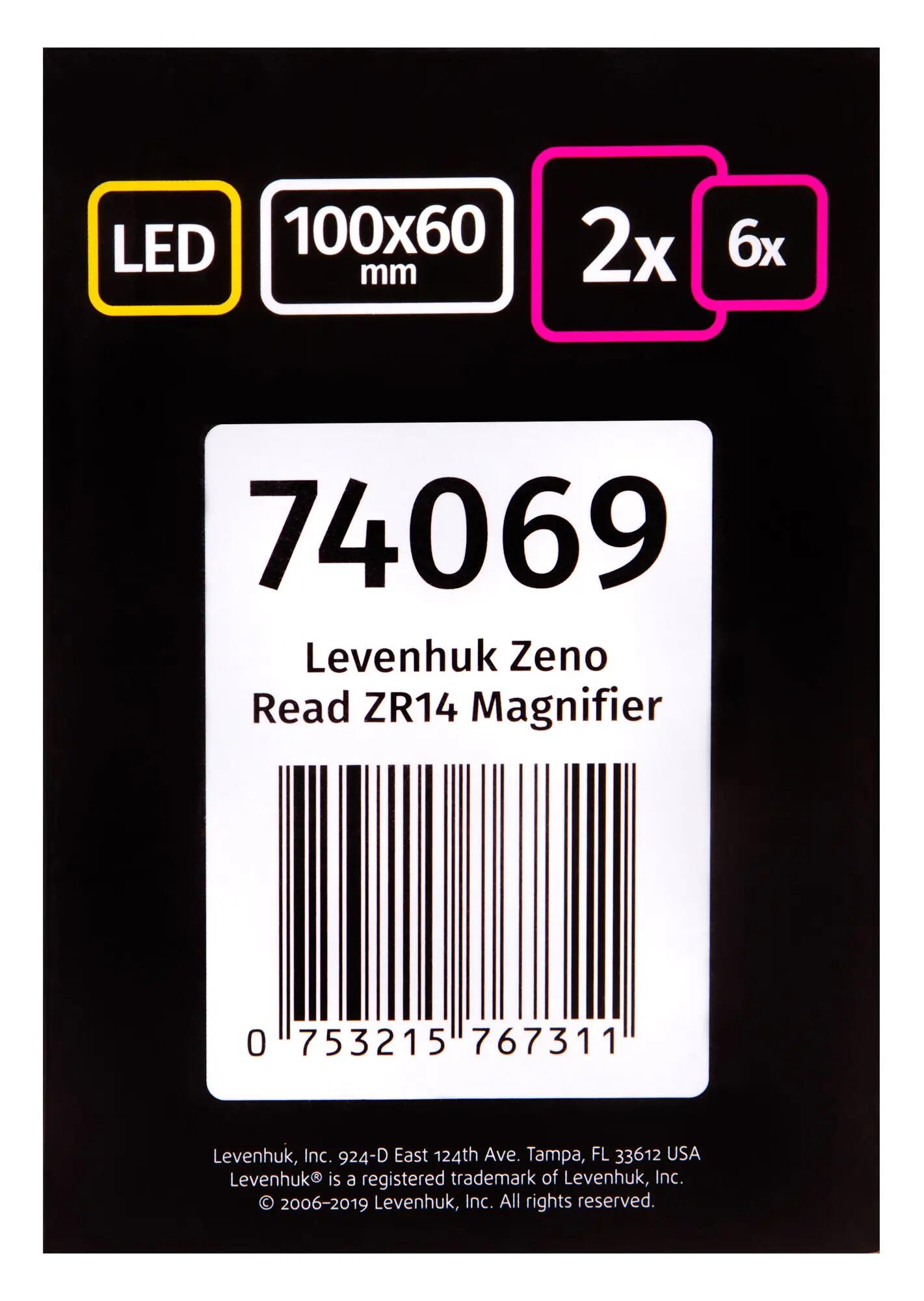 Levenhuk Zeno Read ZR14 magnifier with LED 14/15