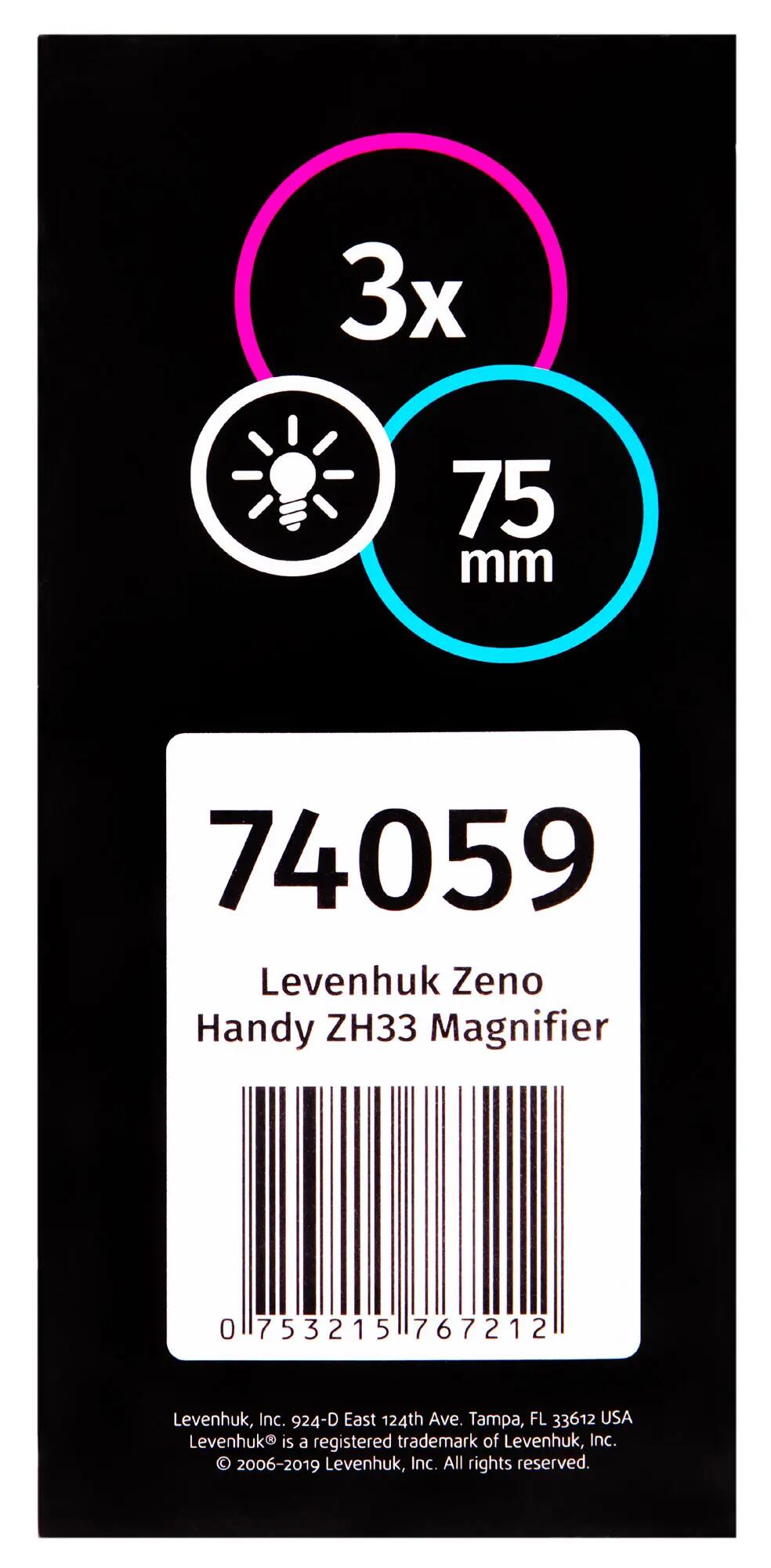 Levenhuk Zeno Handy ZH33 handheld magnifier with LED light 11/13