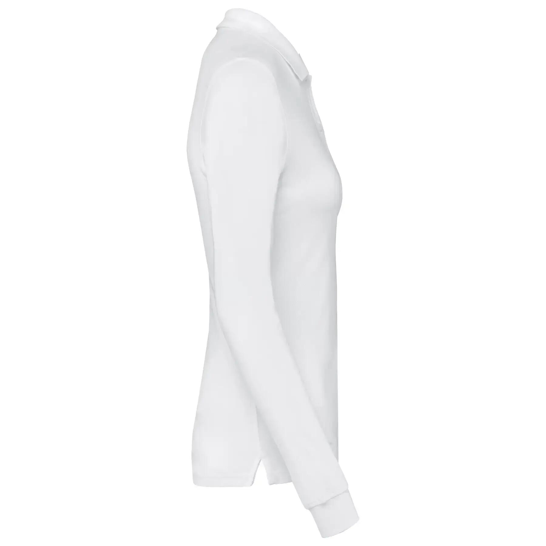 Piqué-Poloshirt mit langen Ärmeln, Damen Kariban Bio180 3/3