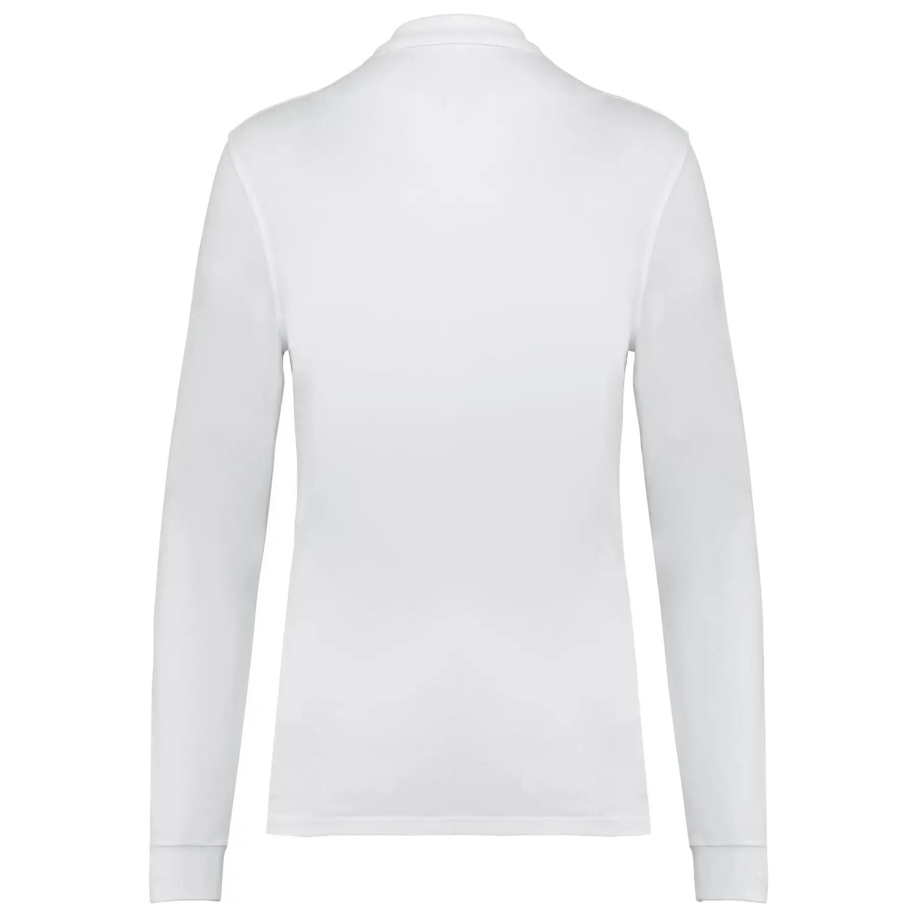 Piqué-Poloshirt mit langen Ärmeln, Damen Kariban Bio180 2/3