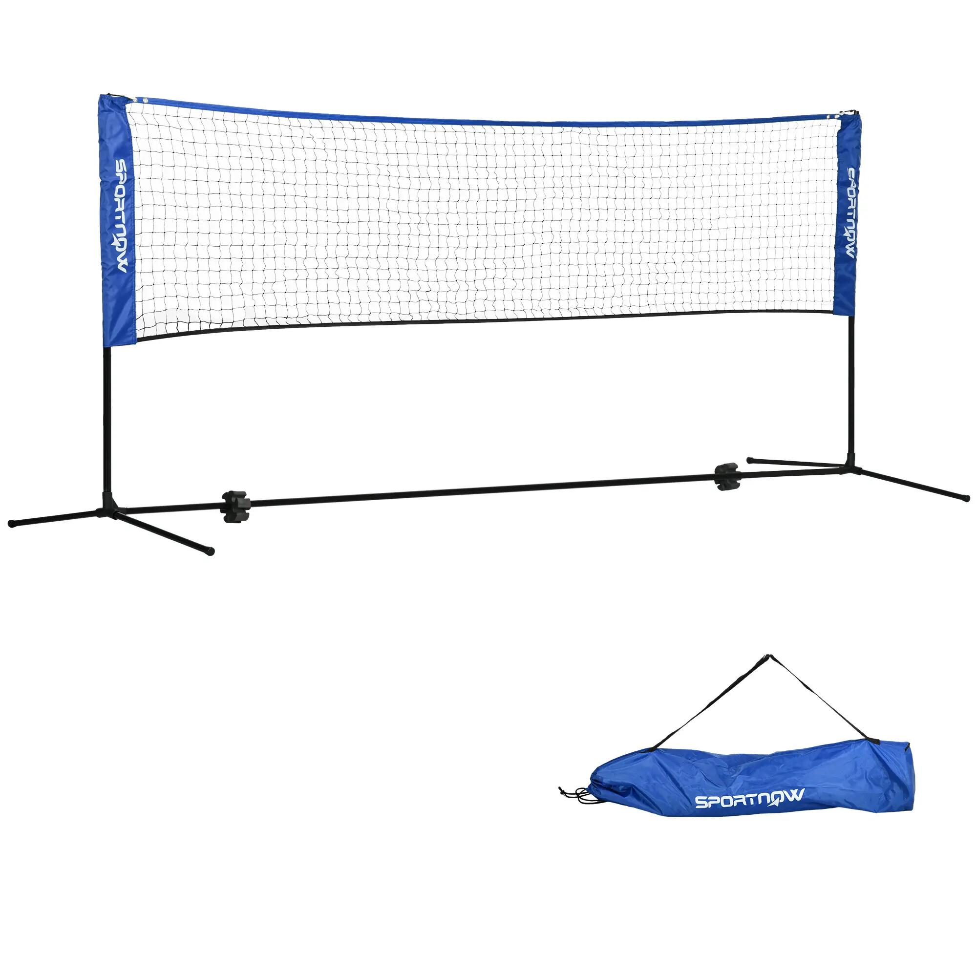Filet de badminton réglable H.107-155 cm sac inclus noir bleu 5/5