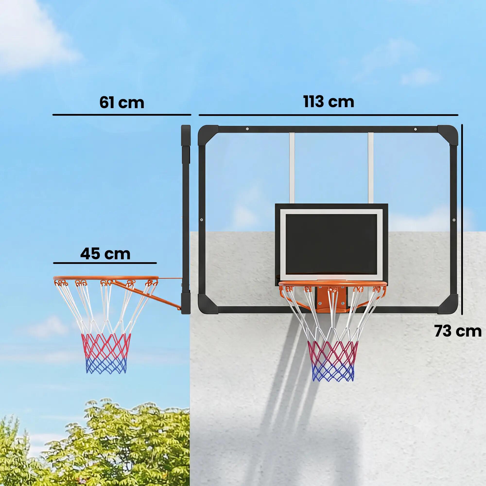 Tabela de basquetebol SPORTNOW de parede 113x61x73 cm 3/10