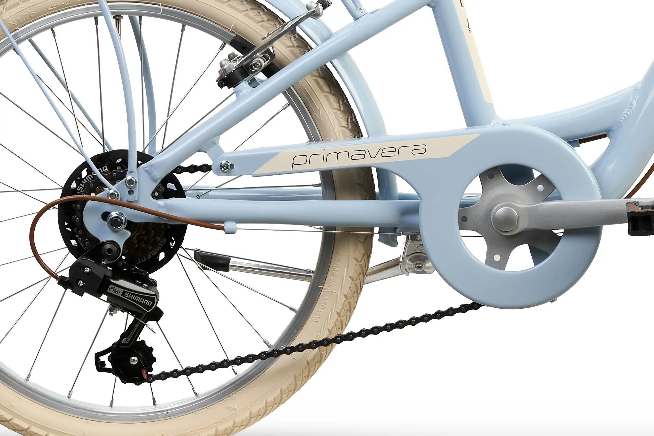 Rower Dziecięcy PRIMAVERA 20" Aluminiowa Rama 6 Biegów Shimano Koszyk Błękitny 4/6