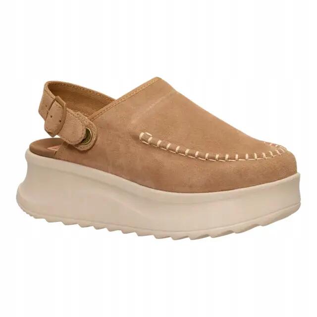 HEYDUDE Damskie Chodaki Delray Clog Suede 5/6